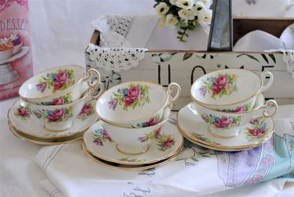 Vintage Foley Pompadour Tea Set